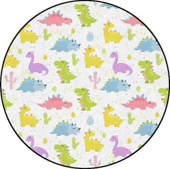 Koberec Kulatý 3D dětský koberec s dinosaury - 8,40 cm x 40 cm