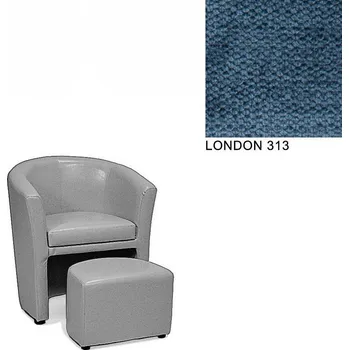 Křeslo Klubové křeslo AVA HOLGER I, s taburetkou, LONDON 313