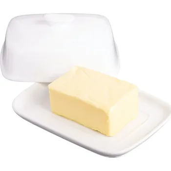 Máslenka Kitchen Craft Keramická dóza na máslo 18 x 7 x 14 cm bílá