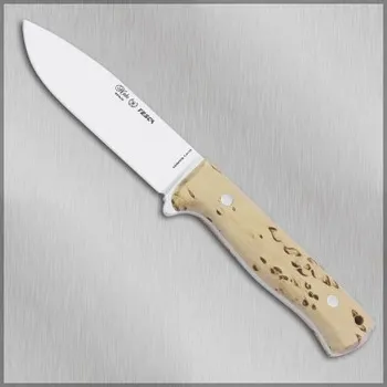 Pracovní nůž Nieto YESCA, pevný nůž s koženým pouzdrem, dřevo 1049-A