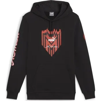 Pánská mikina Pánská mikina Puma AC MILAN FTBLICONS HOODY XXL Černá, Bílá, Červená