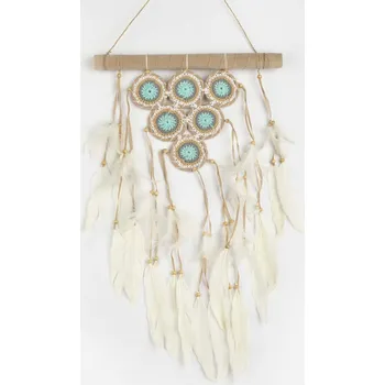 Lapač snů Lapač snů TRIANGLE tyrkysový III. / délka 55 cm