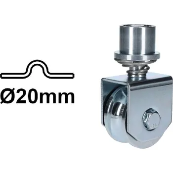 Pojezdové kolečko Vodicí kolečko 78 mm pro U-profil 20, otočné