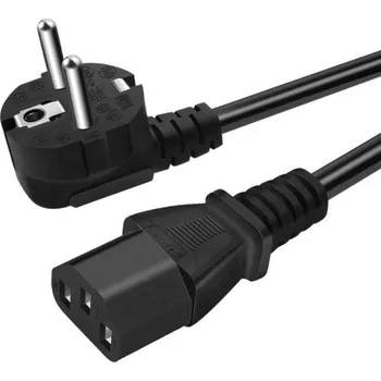 elektrický kabel Interlook PE-1,5-1,5M-Černý | Síťový kabel 220-250V Černý