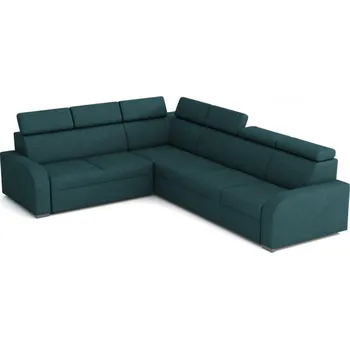 Sedací souprava Falco Rohová sedací souprava Norway UNI 2F-R-2U-1, rozkládací s úložným prostorem, tyrkysová Crown 13