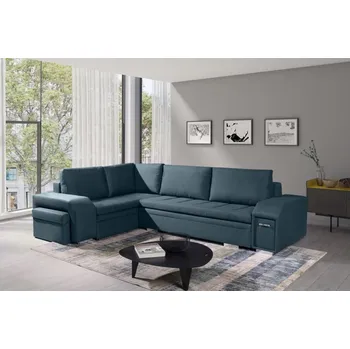 Sedací souprava Falco Rohová sedací souprava Alana, rozkládací s úložným prostorem, levá, tyrkysová Inari 87