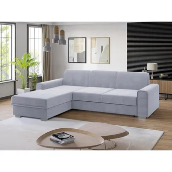 Sedací souprava Falco Rohová sedací souprava LUBOR rozkládací s úložným prostorem, levá, šedá Megan 363