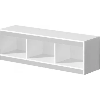 police Závěsná police GULLIWER 10 bílá mat/bílá lesk