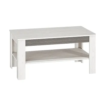 Konferenční stolek BERNIS 1201 -konferenční stolek, lamino, borovice bílá/ borovice bílá/ šedá (ML) (BLANCO1201=1BALÍK) (K150)