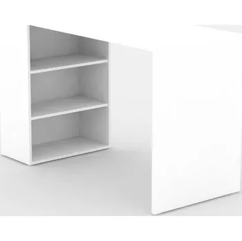 Barový stolek Barový pult REA BAR UP 1 s regálem, BÍLÁ