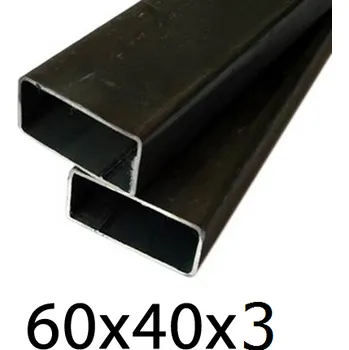 Stavební profil Jeklový profil 60x40x3, černý 6 m (JOKL-60x40x3-6)