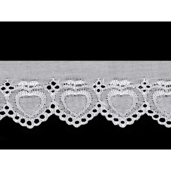 Krajka Madeira - štykování šíře 50 mm 13,5 metru - bílá