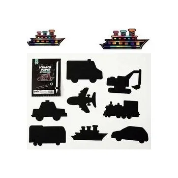 Set školních potřeb Wydrapywanka pojazdy 8 kart