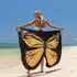Dámské šaty Plážové šaty motýlí křídla žluté