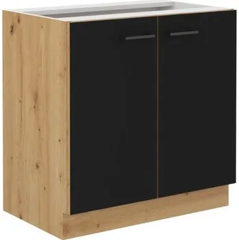 Kuchyňská skříňka Falco Kuchyňská skříňka Molly 80 D 2F BB černá/dub artisan
