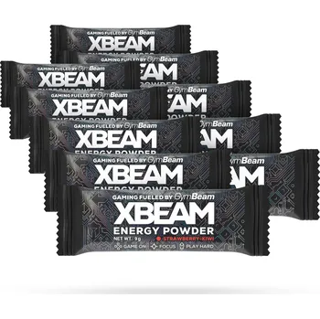 GymBeam Vzorek XBEAM Energy Powder 10 x 9 g jahoda kiwi