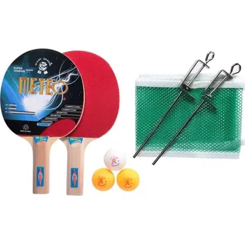 Pingpongová pálka Set na stolní tenis Giant Dragon METEO/NETSET UNI Hnědá, Mix