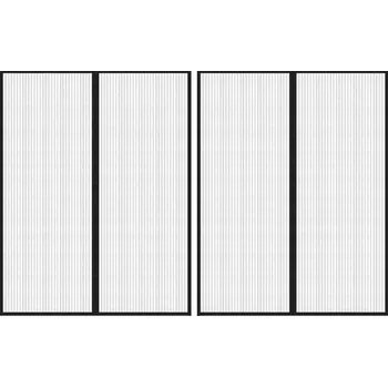 Síť proti hmyzu Závěsy do dveří proti hmyzu s magnety 314690 2 ks 230 x 160 cm černé