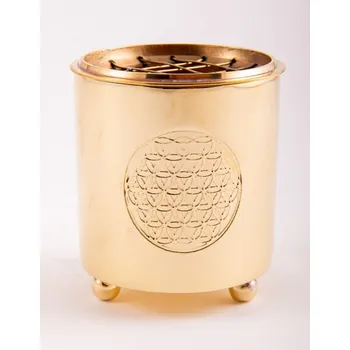 Mosazná vykuřovací miska / kadidelnice Květ Života