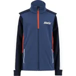 Dětská bunda na běžky Swix CROSS 128 Modrá, Černá, Bílá