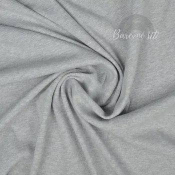 Žebrovaný úplet, Šedý melir Premium (E)