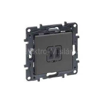 Elektrická zásuvka LEGRAND 863439 zasuvka USB C+C ocel STEP NILOE