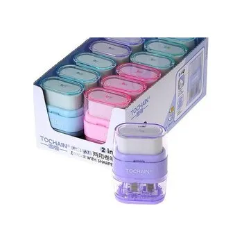 Vodová barva Temperówka podwójna z gumką (12szt)