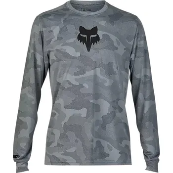 Cyklistické kalhoty Pánský cyklistický dres Fox Ranger Tru Dri Ls Jersey Cloud Grey