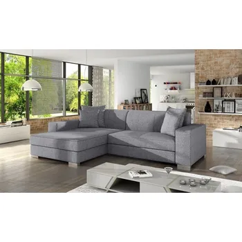 Sedací souprava Falco Rohová sedací souprava Mexicana, rozkládací s úložným prostorem, levá, světle šedá/Inari 91