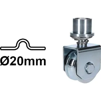 Pojezdové kolečko Vodicí kolečko 58 mm pro U-profil 20, otočné