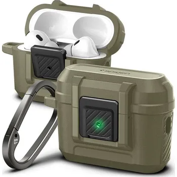 Pouzdro na mobilní telefon Spigen LOCK FIT Apple AirPods PRO 1 / 2 ACS05911 Khaki