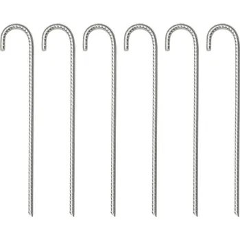 vidaXL Stanové kolíky 6 ks 37 cm Ø 10 mm pozinkovaná ocel [4009341]
