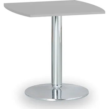 Konferenční stolek B2B Partner Konferenční stolek ZEUS II, 66x66 cm, chromovaná podnož, šedá