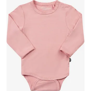 Dětské body s dlouhým rukávem z bambusu růžové Misty Rose MINYMO Velikost: 68