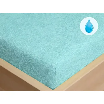 Prostěradlo Nepropustné froté prostěradlo s napínací gumou - světle modré 90x200