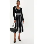 KARL LAGERFELD Úpletové šaty 245W1330 Černá Slim Fit S