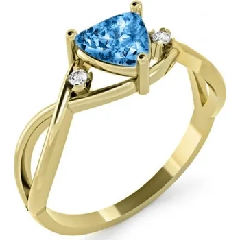 Prsten Couple, Originální prsten Karin, žluté zlato se zirkony, vel. 53, prům. 16.9 mm, 585-66-1-0301.0Z00.0.53.103