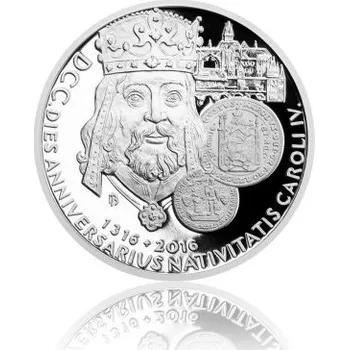 2016 - Stříbrná mince 2 NZD Karel IV. - Proof