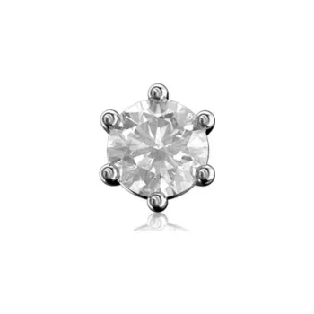 Náušnice Couple, Jedna pecková náušnice Simi, bílé zlato se zirkonem, 585-66-3-0636.1B00.0.00.205.05