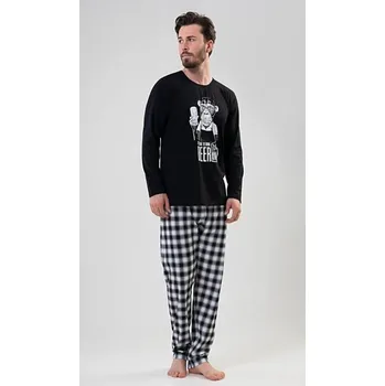 Pánské pyžamo Trendy černé pánské pyžamo Opica