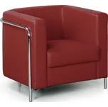 B2B Partner Kožené křeslo CLUB, červená
