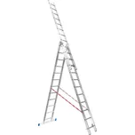 B2B Partner Hliníkový trojdílný výsuvný žebřík VENBOS PROFI, 3x12 příček, 7,91 m
