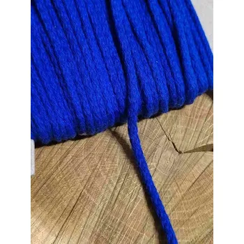 Šňůra oděvní bavlněná 4 mm barva modrá