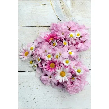 Koupelnová předložka Sada 2 kusů koupelnových předložek FlowersForYou bílá/růžová