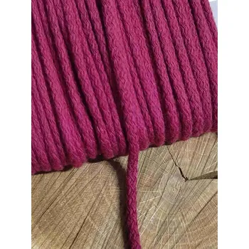 Šňůra oděvní bavlněná 4 mm barva bordó