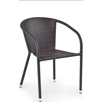 Zahradní křeslo MIDAS — umělý ratan, hnědá