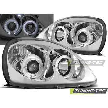 Přední světlomet Tuning-Tec Přední čirá světla Toyota Yaris I (1999 - 2003) - chromované - Angel Eyes