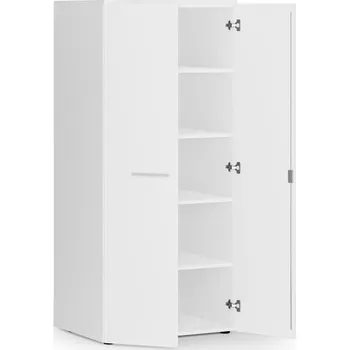 Policová skříň B2B Partner Kancelářská policová skříň PRIMO WHITE s dveřmi, 1781 x 800 x 600 mm, bílá