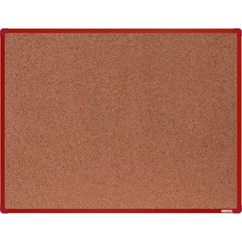 boardOK Korková nástěnka boardOK v hliníkovém rámu, 1200 x 900 mm, červený rám