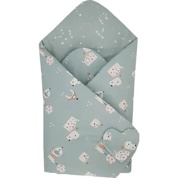 Zavinovačka EKO Zavinovačka bavlněná oboustranná Dogs Stars Mint 75x75 cm